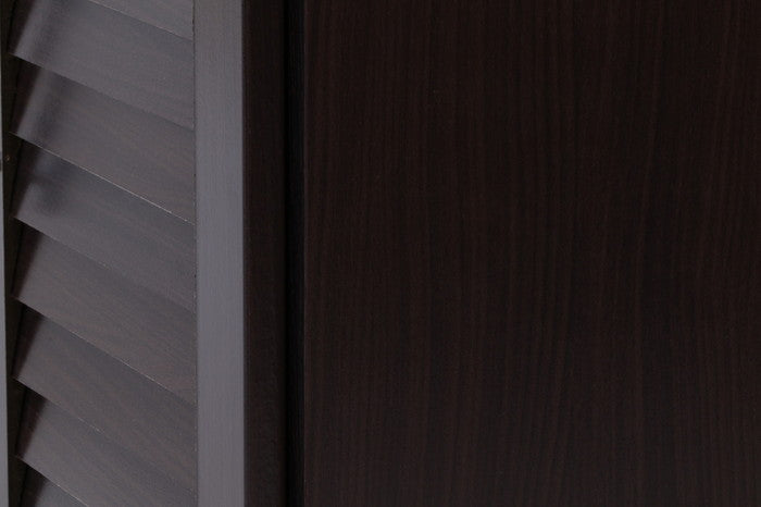 ルーバー&ミラー付シューズボックス90幅 BR ブラウン 900×345×930 fj-86192の画像