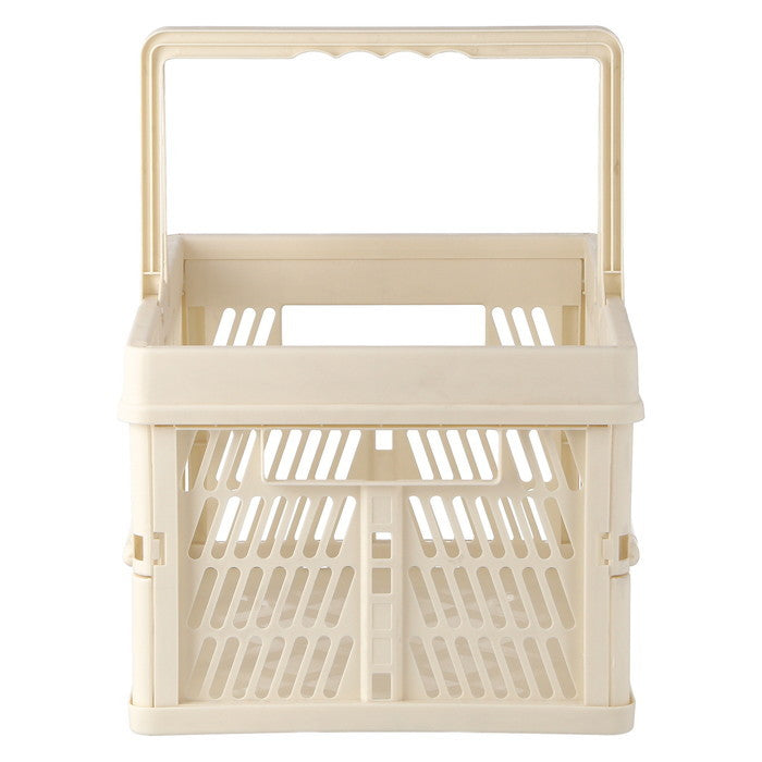 折りたたみ フォールディング コンテナ カゴ バスケット L WH ホワイト 幅450×奥行315×高さ250 fj-86448の画像