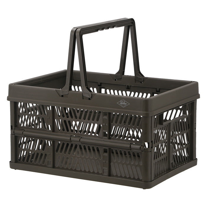 折りたたみ フォールディング コンテナ カゴ バスケット L KH カーキ 幅450×奥行315×高さ250 fj-86449の画像