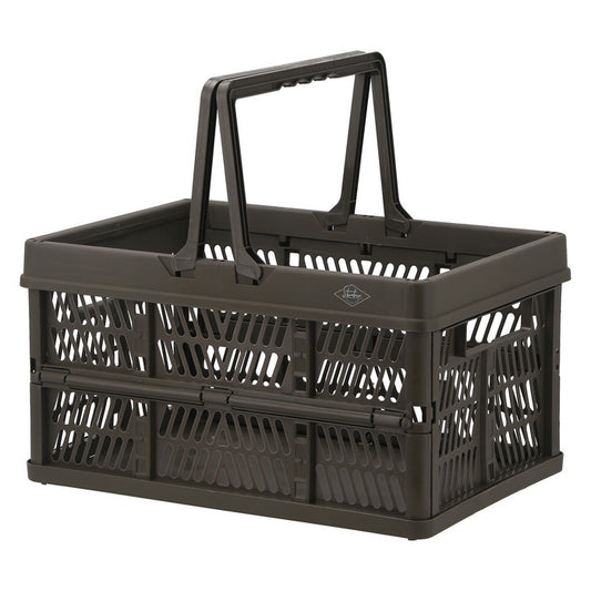 折りたたみ フォールディング コンテナ カゴ バスケット L KH カーキ 幅450×奥行315×高さ250 fj-86449の画像