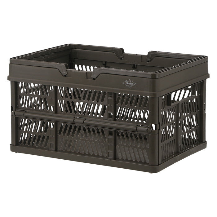 折りたたみ フォールディング コンテナ カゴ バスケット L KH カーキ 幅450×奥行315×高さ250 fj-86449の画像