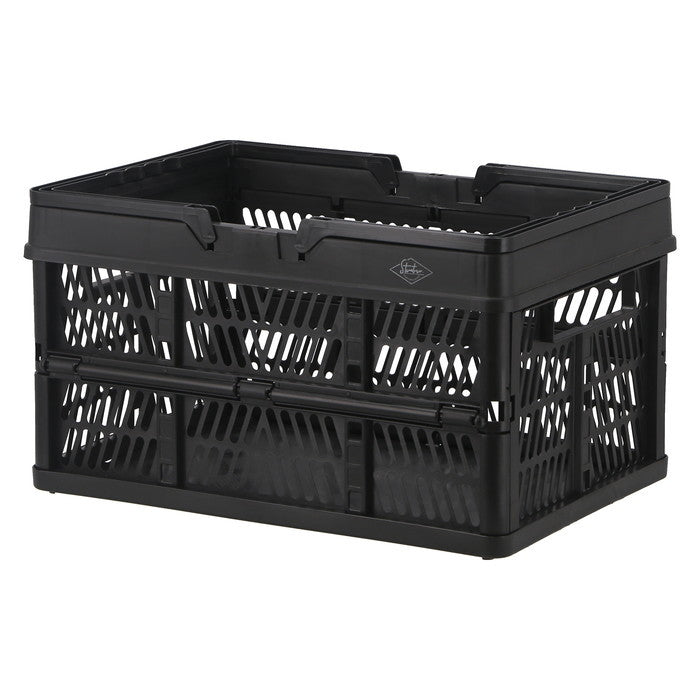 折りたたみ フォールディング コンテナ カゴ バスケット L BK ブラック 幅450×奥行315×高さ250 fj-86450の画像