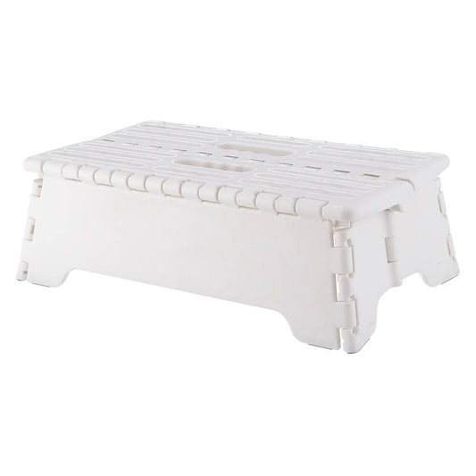 フォールディングステップ ワイド 折りたたみ 踏み台 H13? WH ホワイト 幅395×奥行240×高さ130 fj-86857の画像