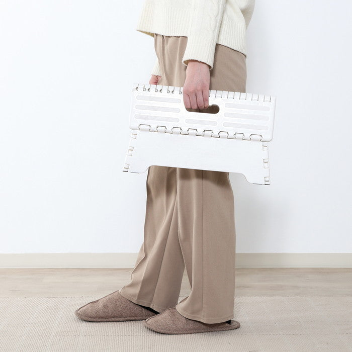 フォールディングステップ ワイド 折りたたみ 踏み台 H13? WH ホワイト 幅395×奥行240×高さ130 fj-86857の画像