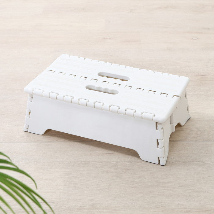 フォールディングステップ ワイド 折りたたみ 踏み台 H13? WH ホワイト 幅395×奥行240×高さ130 fj-86857の画像