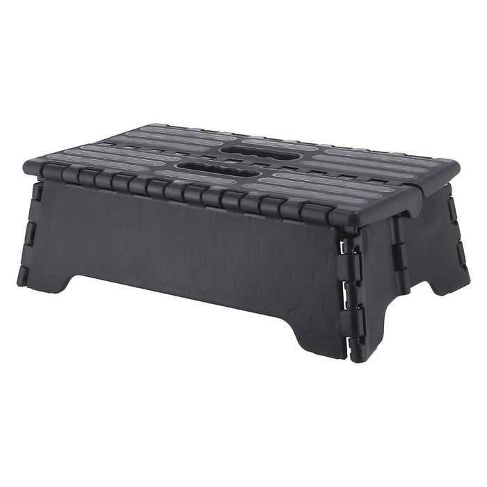 フォールディングステップ ワイド 折りたたみ 踏み台 H13? BK ブラック 幅395×奥行240×高さ130 fj-86858の画像