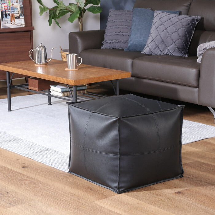 スツール 超軽量 フロート スクエア BK ブラック 完成品 W480×D480×H420mm 1.5kg fj-86912の画像