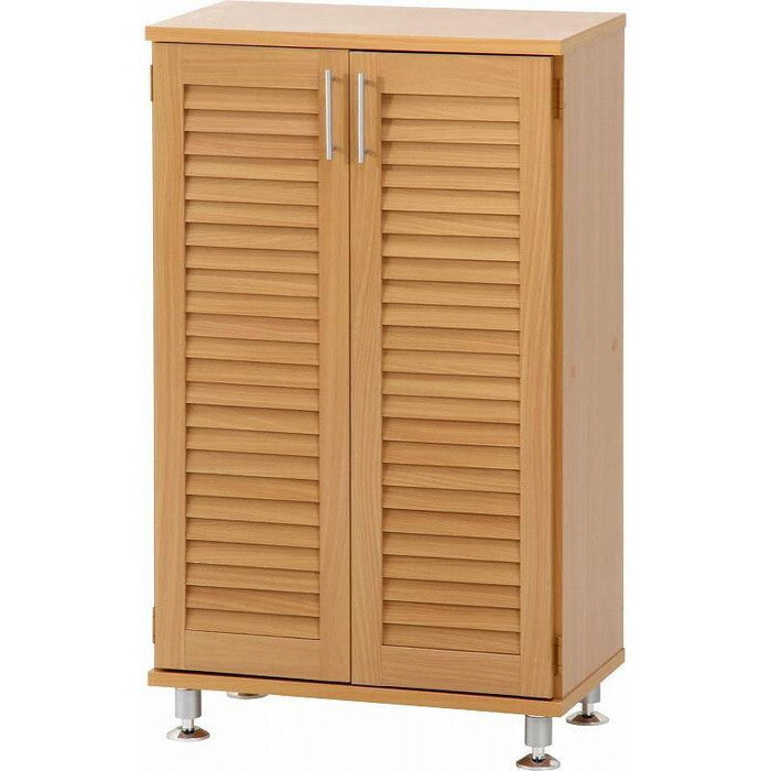 シューズ ボックス ルーバー ホワイト 組立品 W600×D330×H1010mm 22kg fj-87028の画像