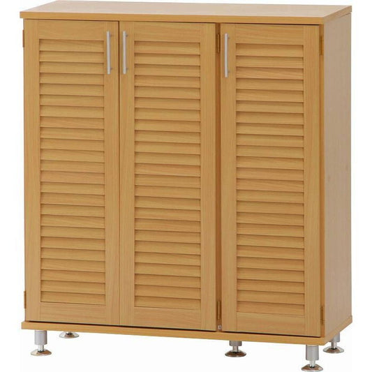 シューズ ボックス ルーバー ワイドホワイト ホワイト 組立品 W905×D330×H1010mm 28kg fj-87029の画像
