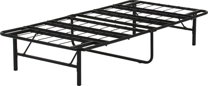 工具不要折りたたみパイプベッド easy BK ブラック 幅975×奥行1950×高さ340mm fj-87495の画像