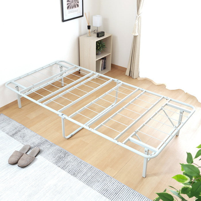 工具不要折りたたみパイプベッド easy GY グレｰ 幅975×奥行1950×高さ340mm fj-87496の画像