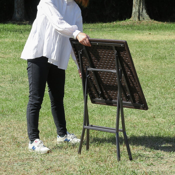 テーブル＆チェア 3点セット BR 木目調 FB-6248 ブラウン 幅0×奥行0×高さ0mm fj-87509の画像