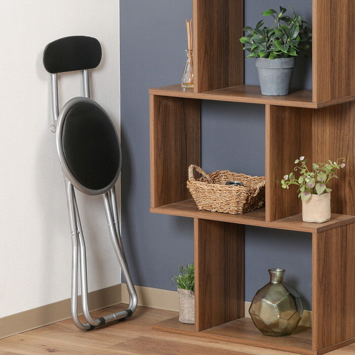 スリムチェアー パイプ FB-32BK 1010BK ブラック 完成品 W300×D460×H770mm 2kg fj-88625の画像