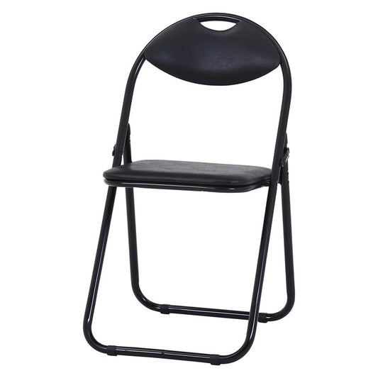 会議イス パイプ オールブラック ブラック 完成品 W450×D470×H795mm 3.7kg fj-89023の画像