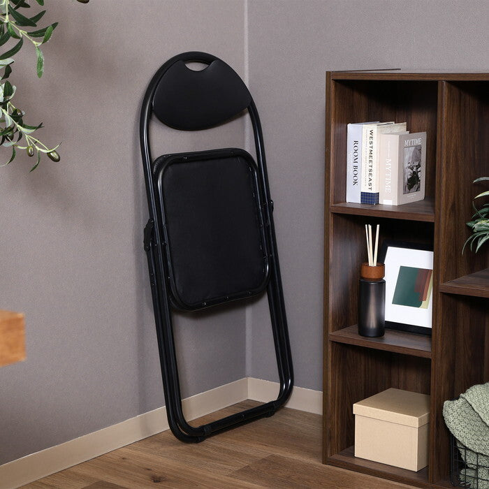 会議イス パイプ オールブラック ブラック 完成品 W450×D470×H795mm 3.7kg fj-89023の画像