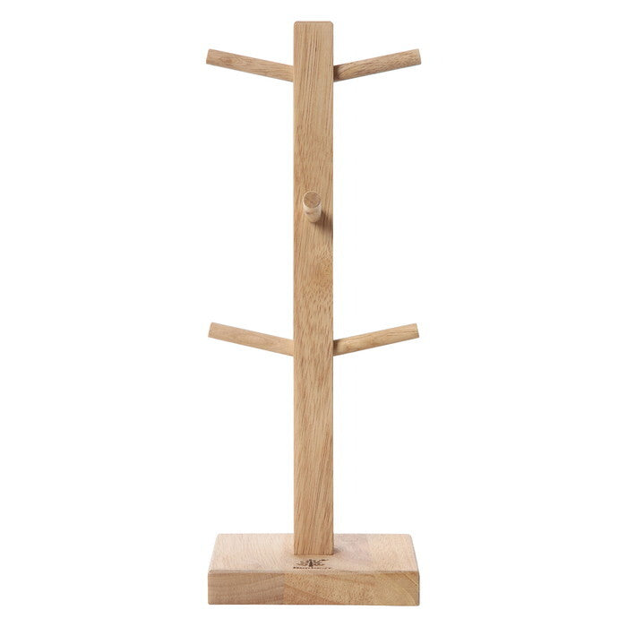 マグカップツリー 木製 ボヌール ナチュラル 完成品 W120×D120×H330mm 0.32kg fj-94377の画像