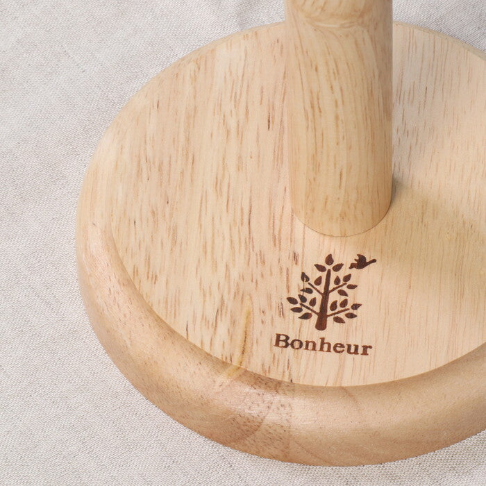キッチンペーパーホルダー 木製 ボヌール ナチュラル 完成品 W120×D120×H305mm 0.22kg fj-94378の画像