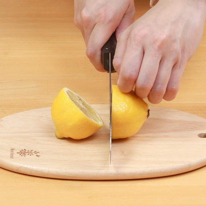 カッティングボード 木製 S オーバル ボヌール ナチュラル 完成品 W230×D150×H10mm 0.165kg fj-96020の画像