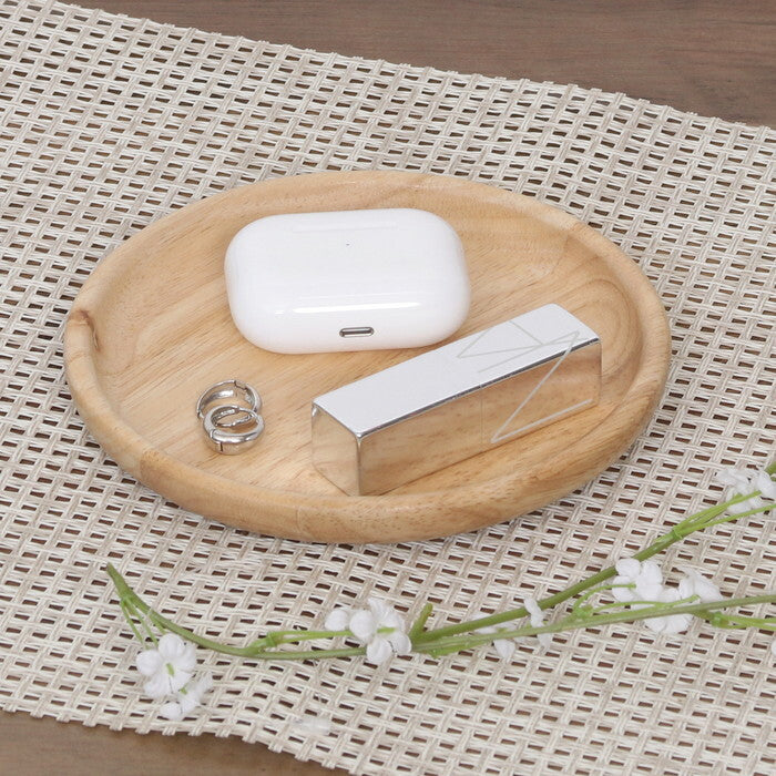 ディッシュ 木製 ラウンド S ボヌール ナチュラル 完成品 W150×D150×H18mm 0.1kg fj-96217の画像