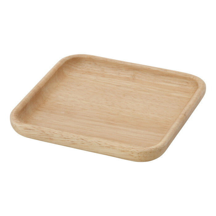 ディッシュ 木製 スクエア S ボヌール ナチュラル 完成品 W150×D150×H18mm 0.1kg fj-96219の画像