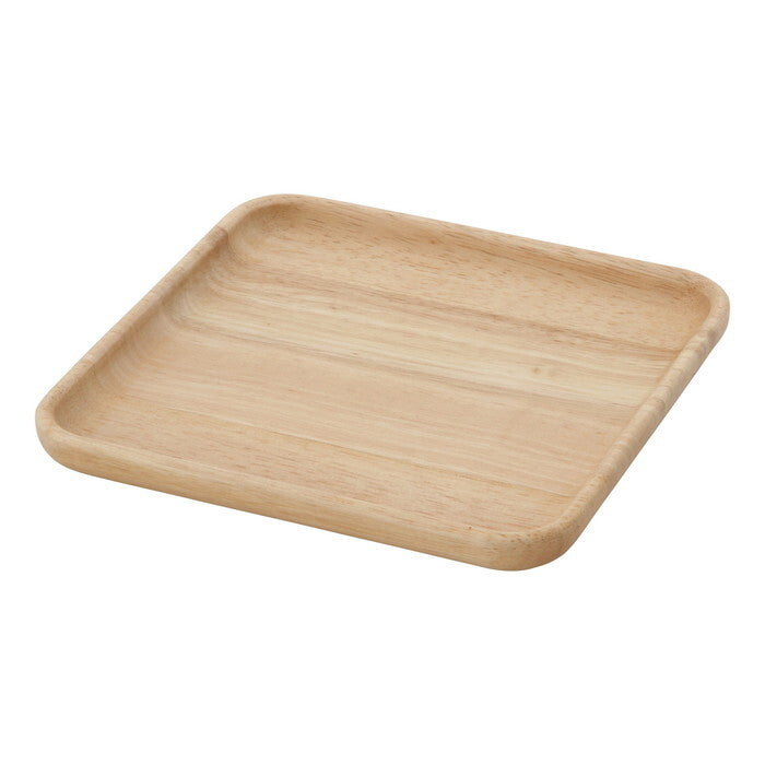 ディッシュ 木製 スクエア M ボヌール ナチュラル 完成品 W190×D190×H18mm 0.18kg fj-96220の画像