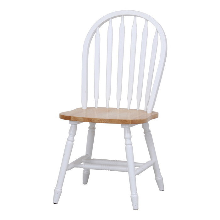 ダイニングチェア マキアート WH×NA 組立品 W445×D510×H895mm 6kg fj-96666の画像