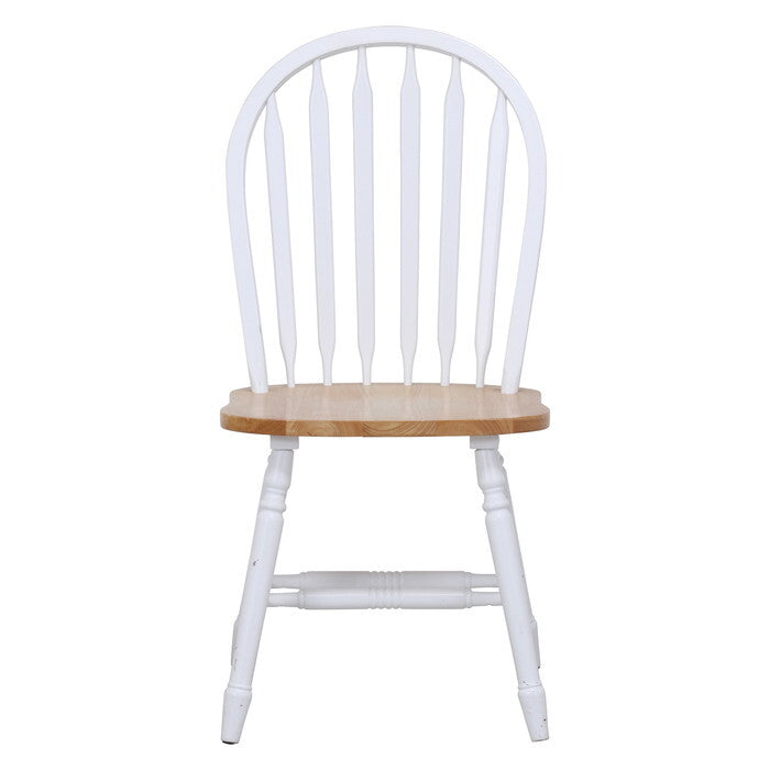 ダイニングチェア マキアート WH×NA 組立品 W445×D510×H895mm 6kg fj-96666の画像