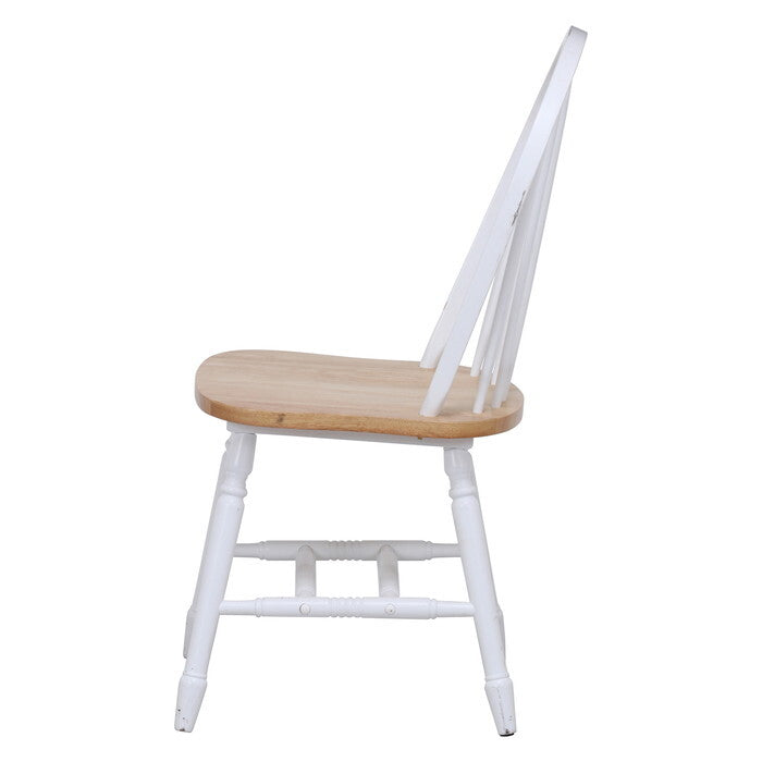 ダイニングチェア マキアート WH×NA 組立品 W445×D510×H895mm 6kg fj-96666の画像