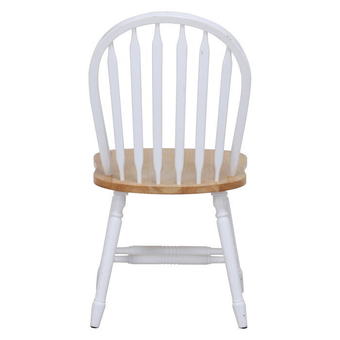ダイニングチェア マキアート WH×NA 組立品 W445×D510×H895mm 6kg fj-96666の画像