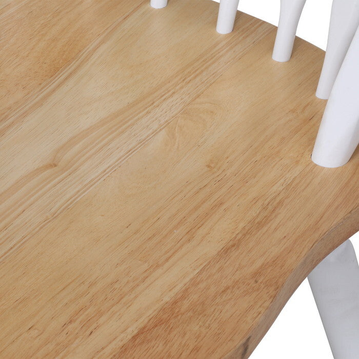 ダイニングチェア マキアート WH×NA 組立品 W445×D510×H895mm 6kg fj-96666の画像