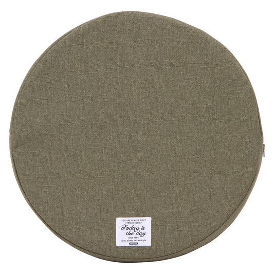 ラウンドクッション ザルツ 低反発 カーキ 完成品 W400×D400×H50mm 0.3kg fj-97930の画像