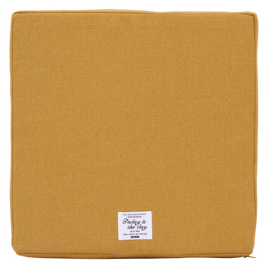 スクエアクッション ザルツ 低反発 マスタード 完成品 W400×D400×H50mm 0.42kg fj-97933の画像