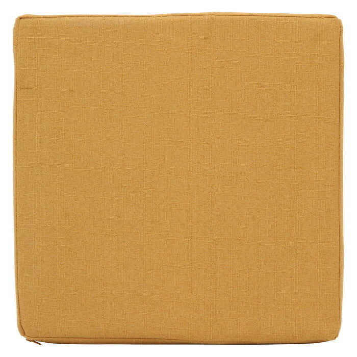 スクエアクッション ザルツ 低反発 マスタード 完成品 W400×D400×H50mm 0.42kg fj-97933の画像