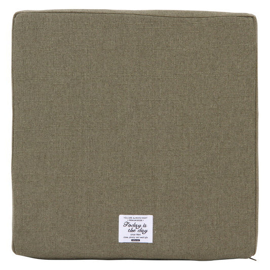 スクエアクッション ザルツ 低反発 カーキ 完成品 W400×D400×H50mm 0.42kg fj-97934の画像