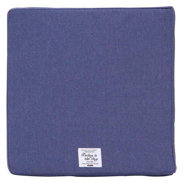 スクエアクッション ザルツ 低反発 ネイビー 完成品 W400×D400×H50mm 0.42kg fj-97935の画像