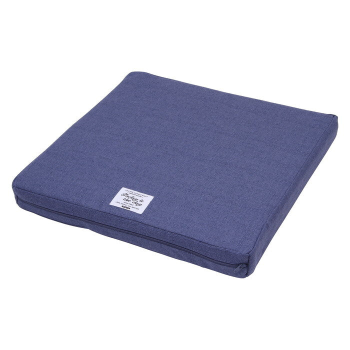 スクエアクッション ザルツ 低反発 ネイビー 完成品 W400×D400×H50mm 0.42kg fj-97935の画像