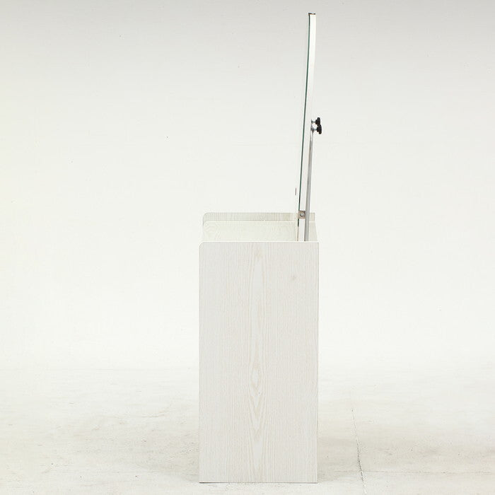 ドレッサー&スツールセット ホワイトウォッシュ 組立品 W500×D290×H1130mm 16kg fj-98039の画像