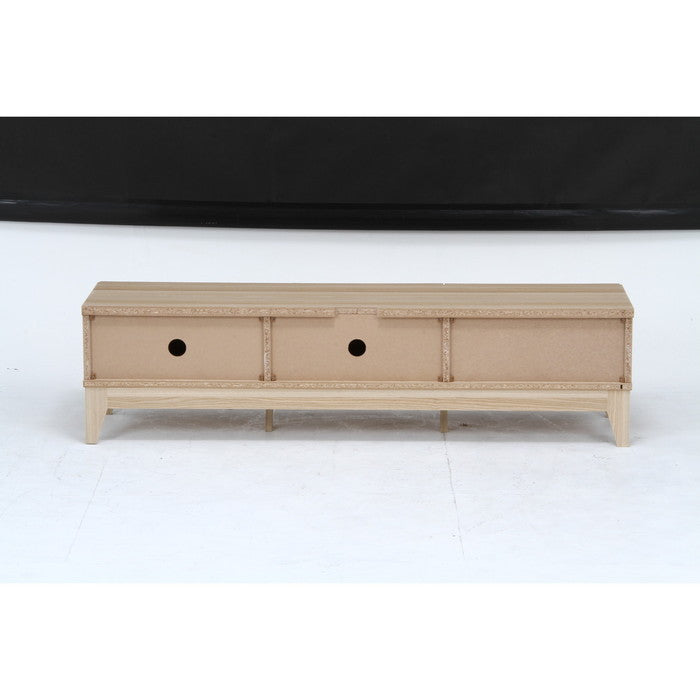 テレビ台 テレビボード ローボード TVボード TV台 TVラック ライン 150幅 ナチュラル 3D 2017-1006-01 fj-98663の画像