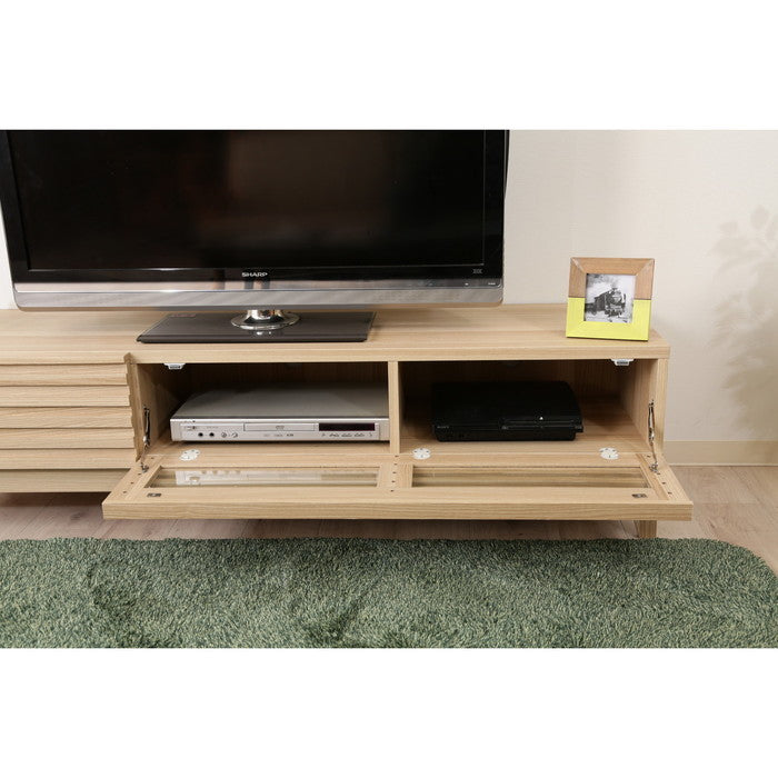 テレビ台 テレビボード ローボード TVボード TV台 TVラック ライン 150幅 ナチュラル 3D 2017-1006-01 fj-98663の画像