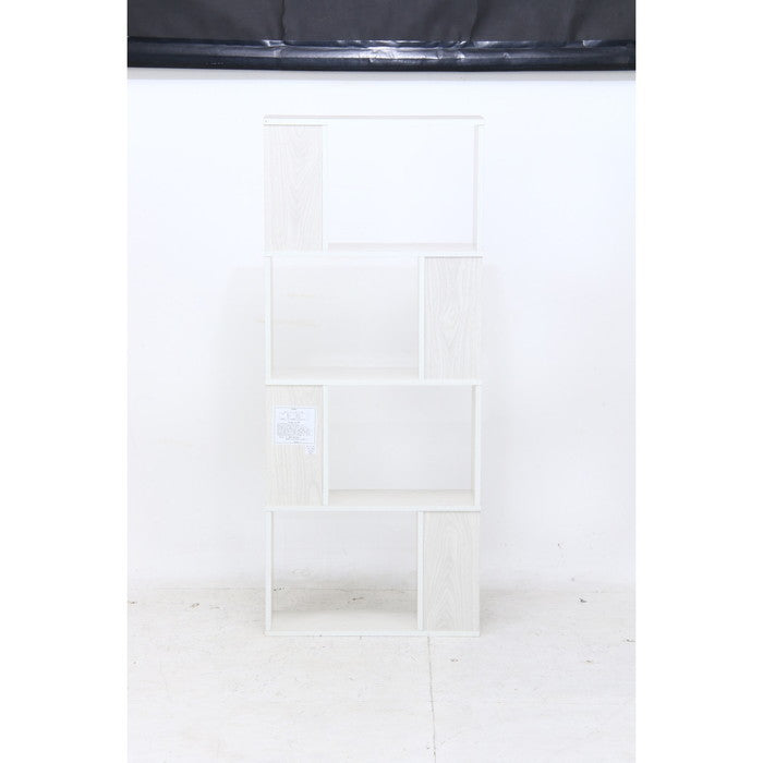 S型ディスプレイラック 4段 ホワイトウッド BOOK SHELF 4 fj-98715