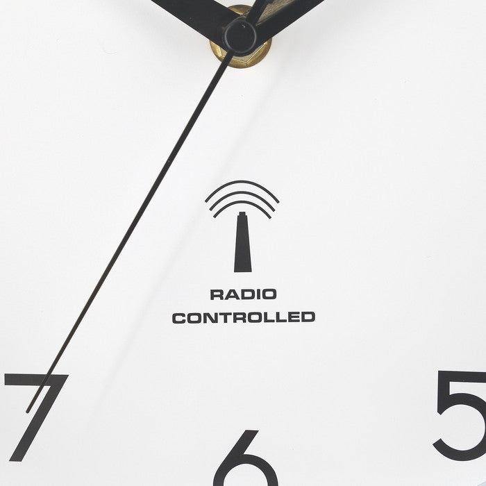 電波掛時計 カペラ Φ27cm ホワイト EG8819P-RC fj-99275の画像