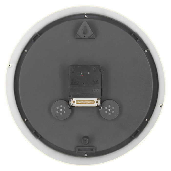 電波掛時計 カペラ Φ27cm ホワイト EG8819P-RC fj-99275の画像
