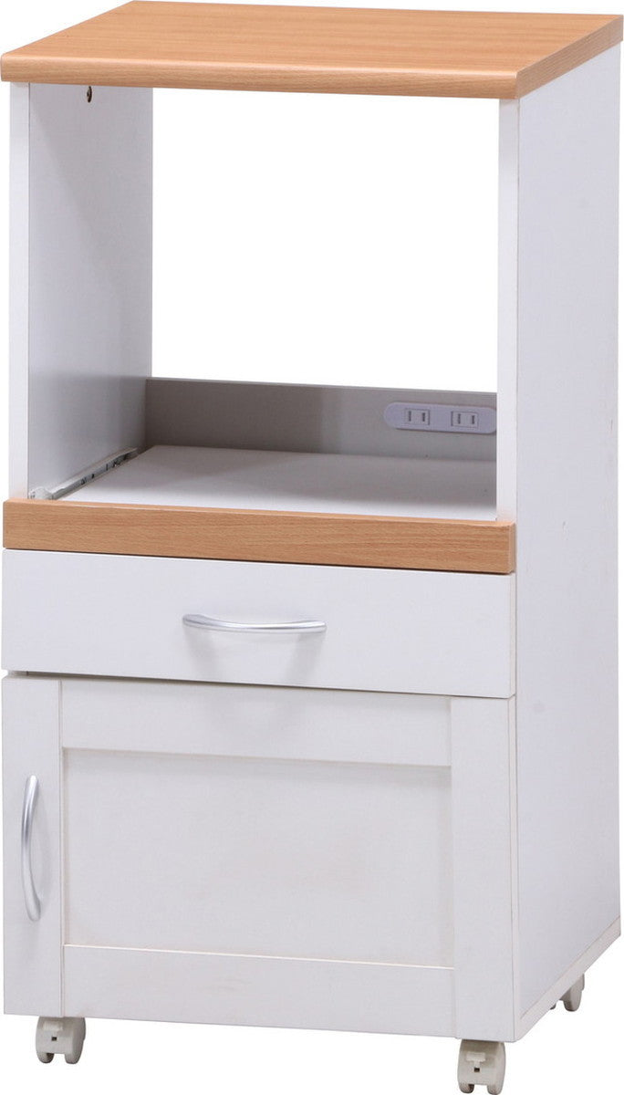 キッチンカウンター サージュ WH×NA 45幅 (96817) ナチュラル×ホワイト 450×395×890 fj-99520の画像