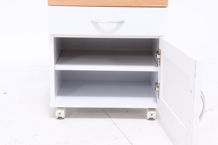 キッチンカウンター サージュ WH×NA 45幅 (96817) ナチュラル×ホワイト 450×395×890 fj-99520の画像