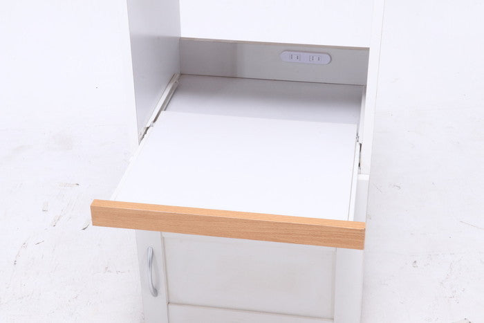 キッチンカウンター サージュ WH×NA 45幅 (96817) ナチュラル×ホワイト 450×395×890 fj-99520の画像