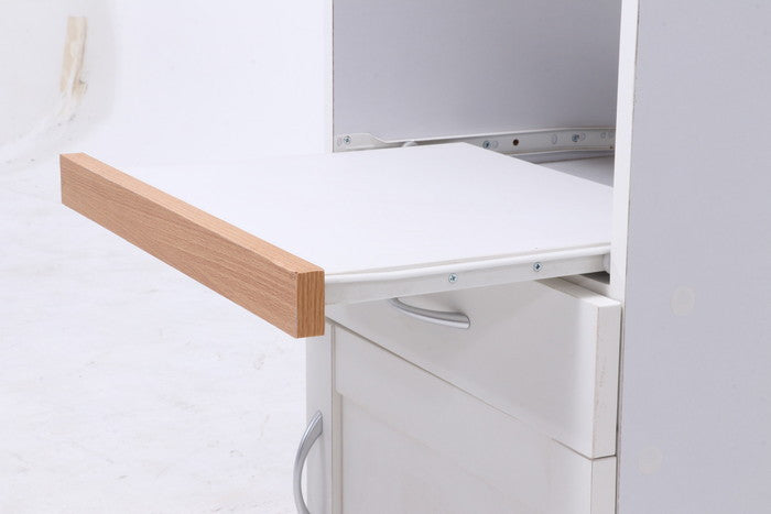 キッチンカウンター サージュ WH×NA 45幅 (96817) ナチュラル×ホワイト 450×395×890 fj-99520の画像