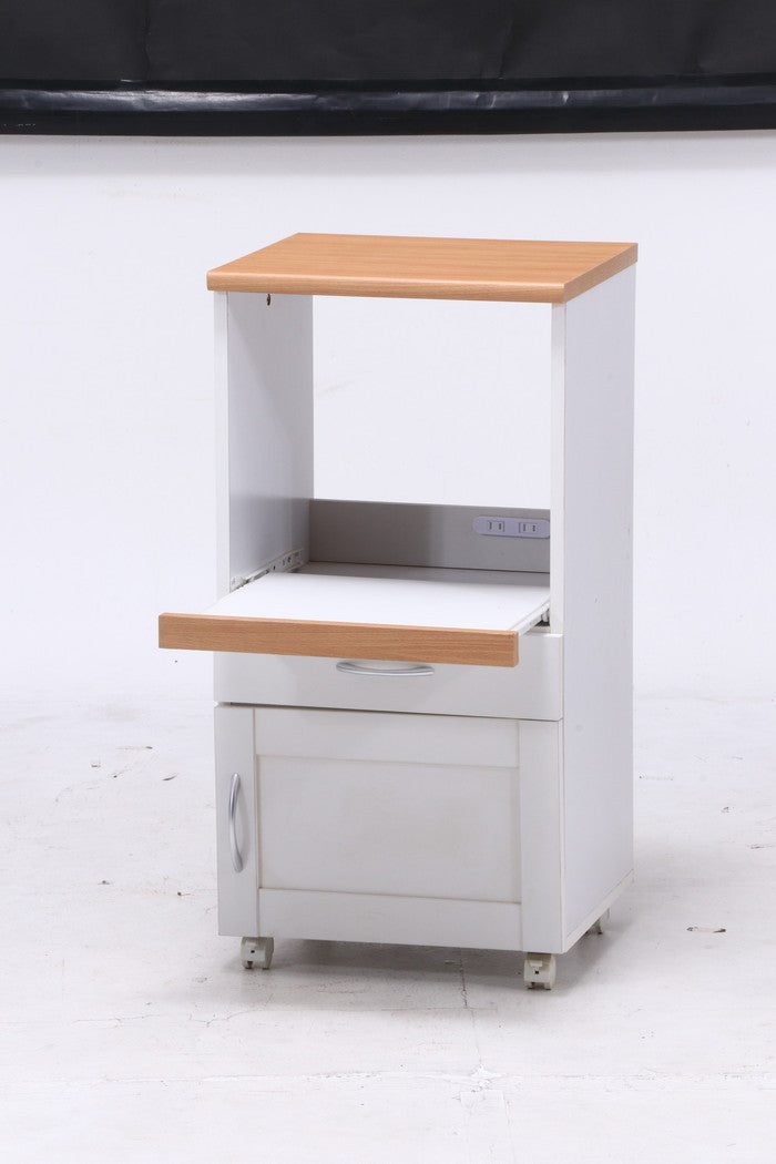 キッチンカウンター サージュ WH×NA 45幅 (96817) ナチュラル×ホワイト 450×395×890 fj-99520の画像