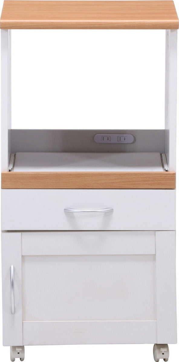 キッチンカウンター サージュ WH×NA 45幅 (96817) ナチュラル×ホワイト 450×395×890 fj-99520の画像