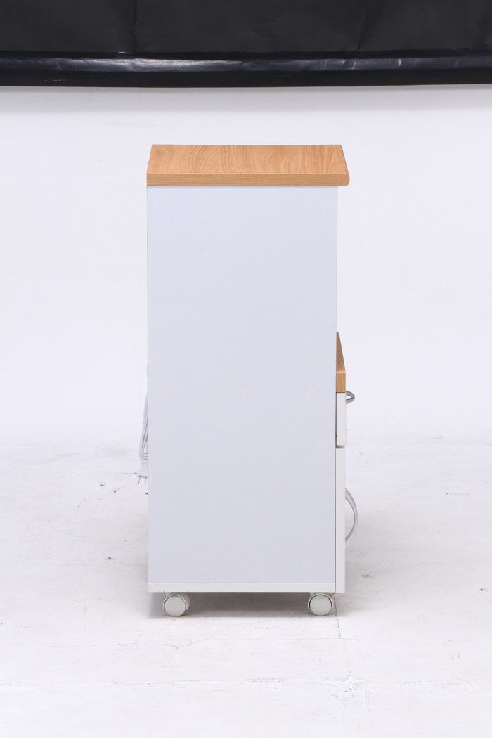 キッチンカウンター サージュ WH×NA 45幅 (96817) ナチュラル×ホワイト 450×395×890 fj-99520の画像