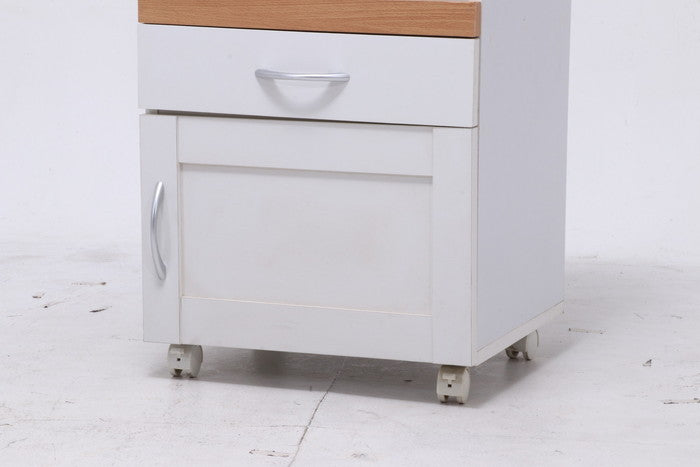 キッチンカウンター サージュ WH×NA 45幅 (96817) ナチュラル×ホワイト 450×395×890 fj-99520の画像